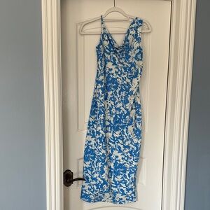 Petal & Pup Blue and White Midi Dress